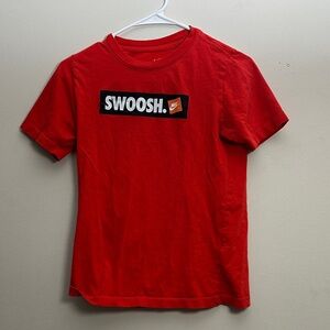 Nike Red Swoosh Kids Short Sleeve Tee